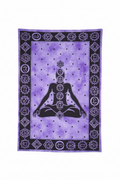 Tenture Chakras Méditation Violette . 1m20/2m20.