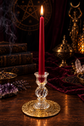 Chandelle Ésotérique Rouge — Flamme de Passion