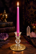 Chandelle Ésotérique Rose — Flamme d'Amour